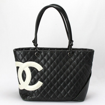 CHANEL シャネル カンボンライン コピー CH-BAG124 ラージトート ブラック ホワイト